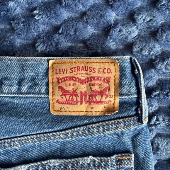 Distressed Blue Jeans - Picture 2 of 3